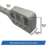 DURAFORCE 5 Degree Positive Tuck Transom Wedge for All Brands Port and Starboard 1 Set