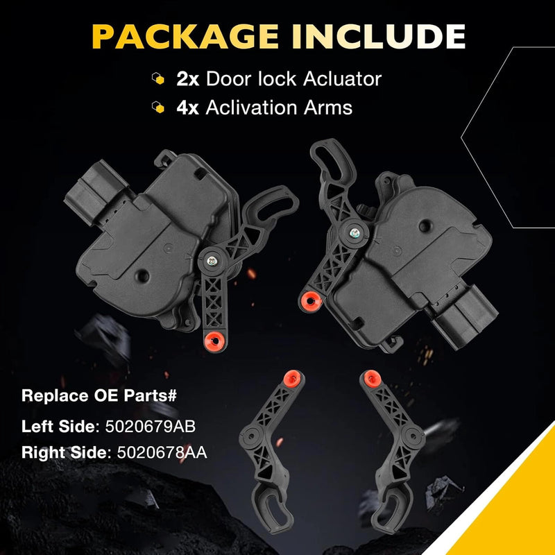 Sliding Door Lock Actuator Motors for Chrysler Town Country Dodge Caravan 2 Pack