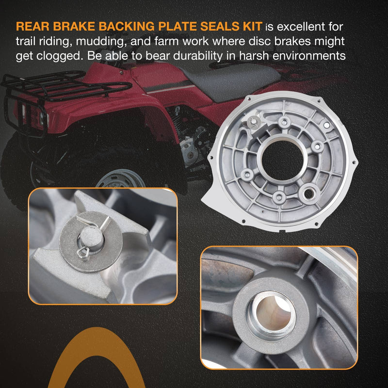 Rear Brake Backing Plate Bearing Seals Kit for Honda Fourtrax TRX300 TRX300FW