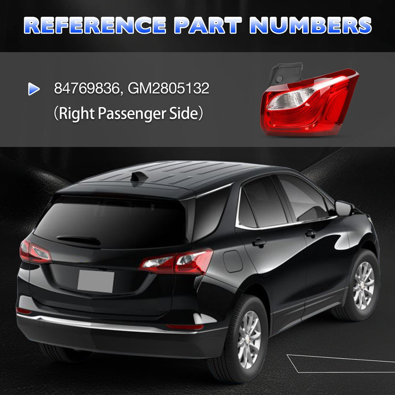 84769836 Passenger RH Rear Tail Light Brake Lamp for Chevy Equinox 2018 2020