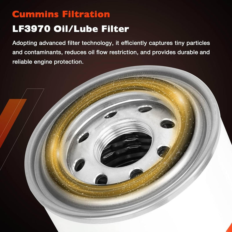 LF3970 Oil Filter For Fleetguard Cummins ISB QSB 5.9L 6.7L Diesel Engine 4 Pack