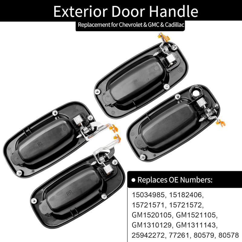 15182406 Exterior Door Handle Chrome Lever For 99-07 Chevy GMC Yukon Cadillac 4X