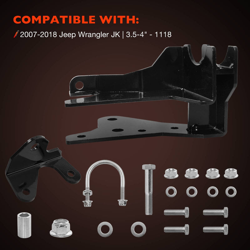 1118 Front Track Bar Relocation Bracket For Rough Country 07 18 Jeep JK Wrangler