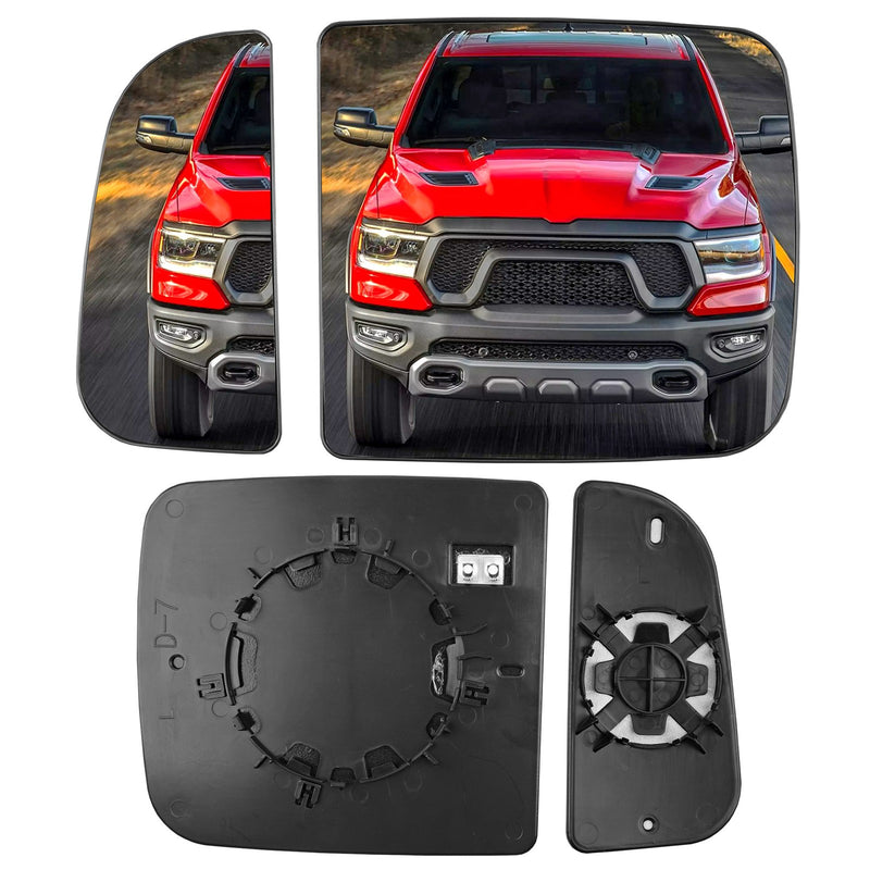 Upper Lower Tow Mirror Spotter Glass Driver Side For RAM 1500 2500 3500 10 20