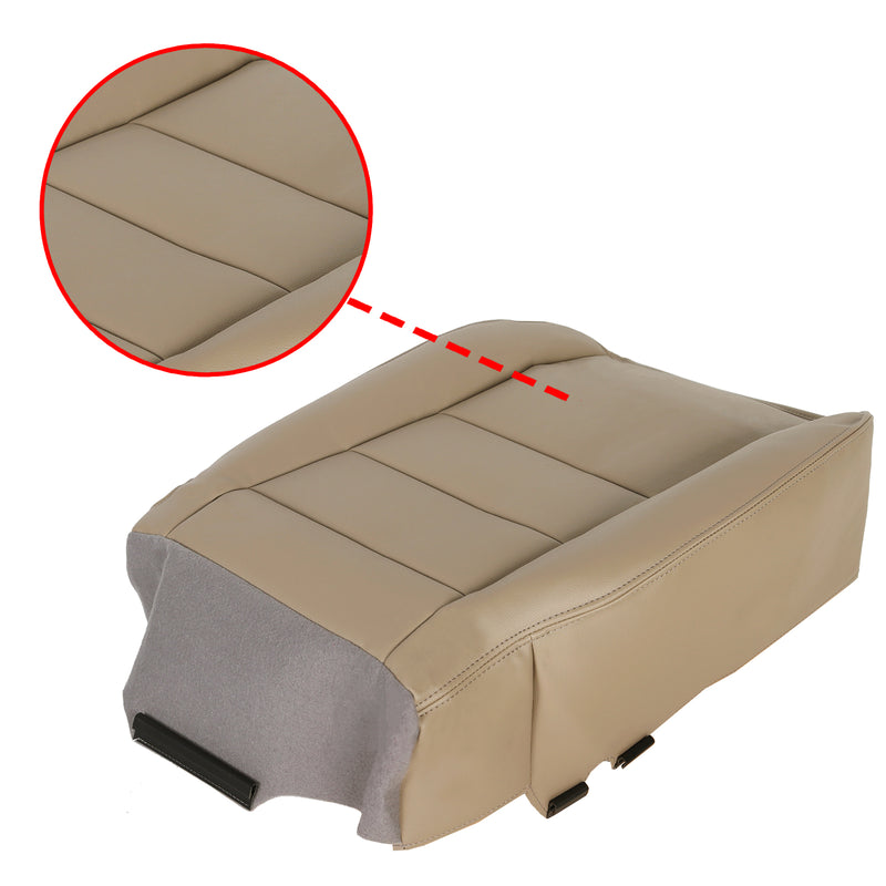 Left Driver Bottom Leather Seat Cover TAN for Ford F250 F350 Super Duty 2002-2007