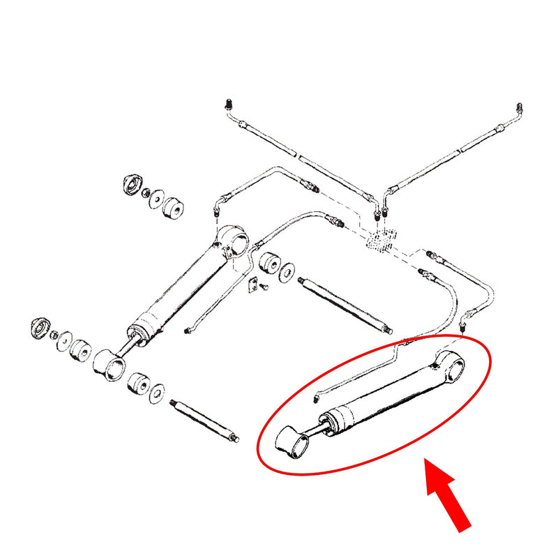 DURAFORCE 14034A3 18 2420 Trim Ram Cylinder Starboard for MerCruiser Alpha I Gen I