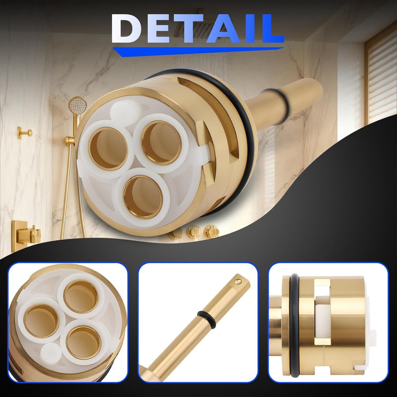 RP71718 3 Function Non Shared Diverter Cartridge Kit for R11000 R22000 Brass