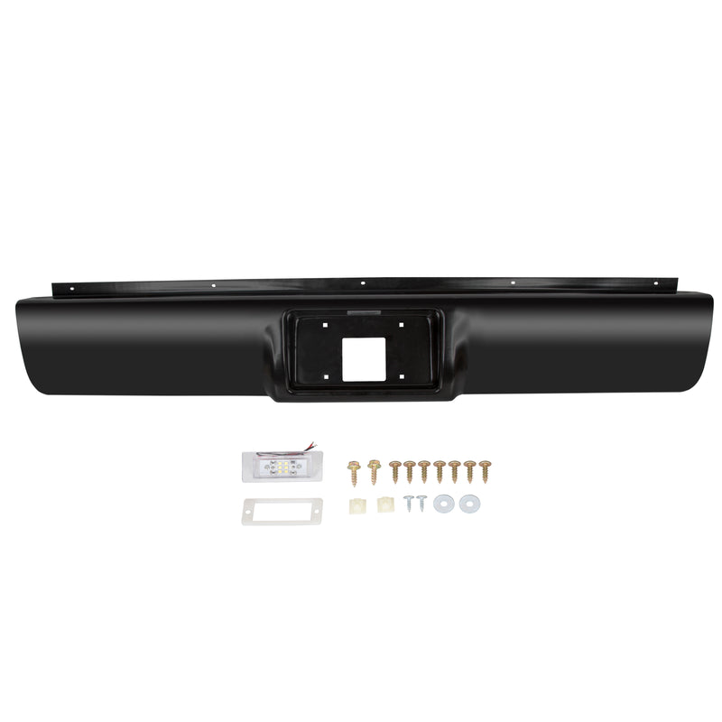 Rear Bumper Roll Pan with License Plate for Chevy GMC C K1500 2500 3500 1988 1998