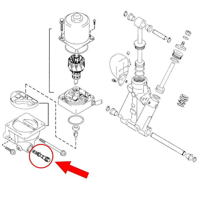 DURAFORCE 0435340 5030877 5008034 Manual Release Valve For Johnson Evinrude OMC