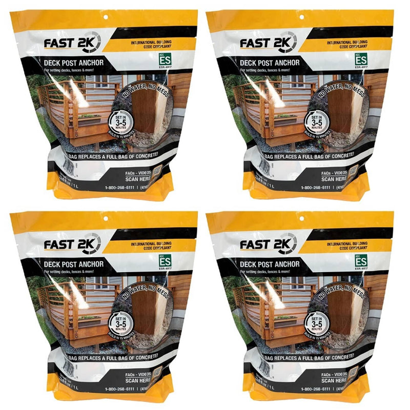 DURAFORCE Fast 2K Deck Post Mix Expanding Foam Concrete Alternative for Post Install 4 Pack