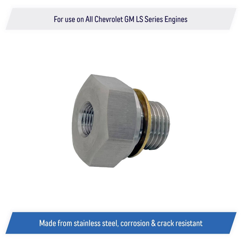 DURAFORCE Oil Pressure Sensor Adapter for Chevy GM LS Engines LS1 LS2 LS3 LSX M16x1.5