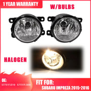 DURAFORCE Front Bumper Fog Light Lamp For Subaru Impreza 2015-2016 Halogen w/bulbs LH & RH