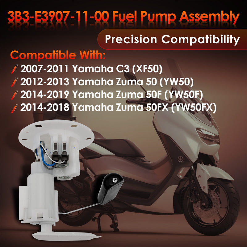 3B3E39071100 Fuel Pump Assembly For Yamaha C3 XF50 Zuma 50 50F 50FX 07 To 19
