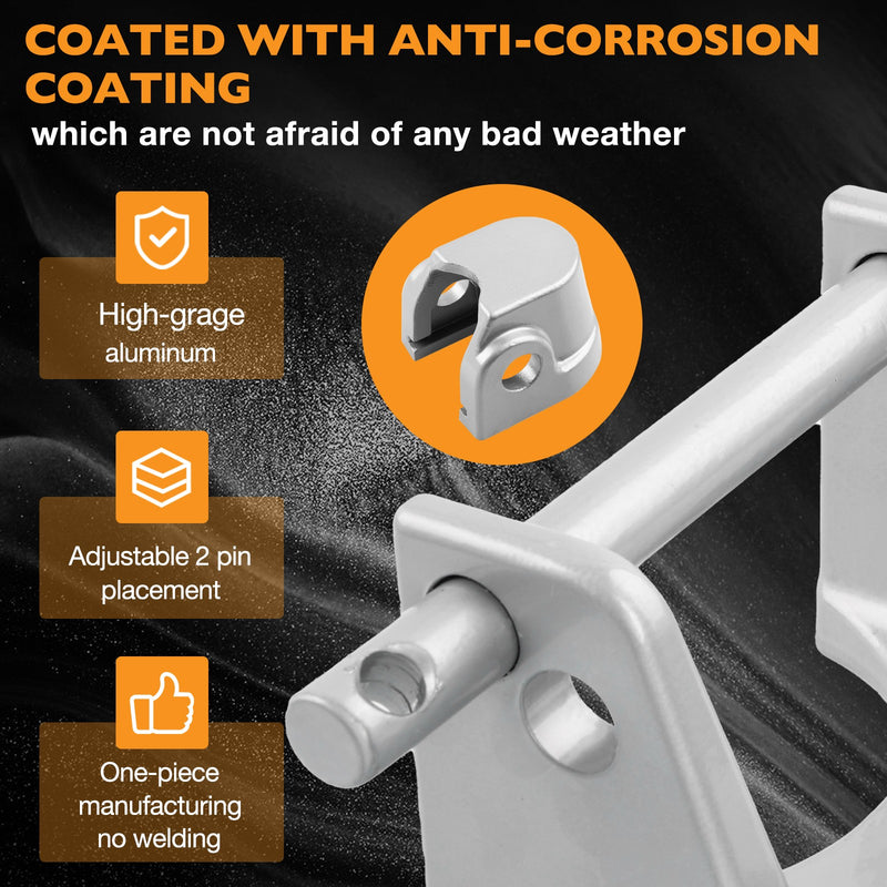 Gooseneck Trailer Hitch Lock for RV Heavy Duty Trailers Silver 2 Keys