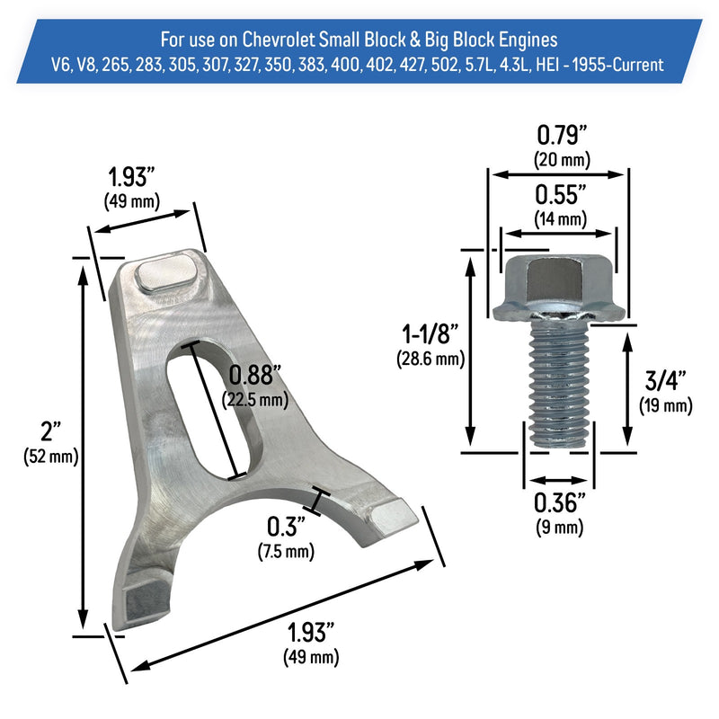 SBC BBC Distributor Hold Down Clamp for Chevy Small Big Block V8 V6 HEI