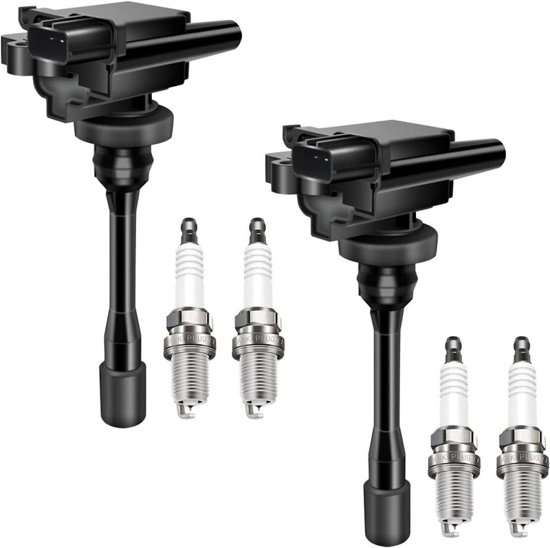 UF295 2 Ignition Coils 4 Denso Spark Plugs for Mitsubishi Lancer 2.0L 6 Piece