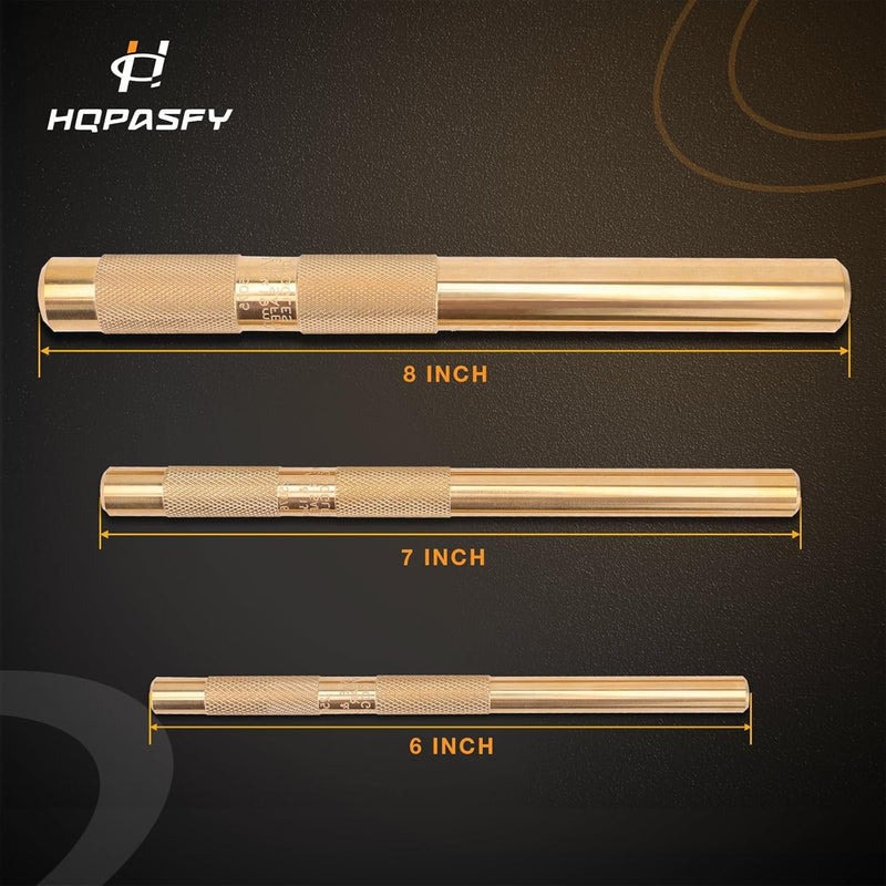 25075 25076 25077 Brass Drift Punch Set 3/8in 1/2in 3/4in Set of 3