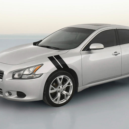 DURAFORCE 4 Inch Dual Fender Stripe Hash Mark Decal Graphic Kit for Nissan Maxima