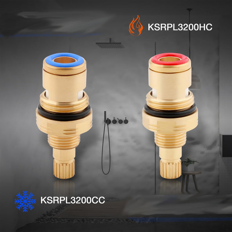 Brass Ceramic Valve Cartridge Set for CC Basin Faucet Cold Hot