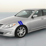 DURAFORCE 4 Inch Dual Fender Stripe Hash Mark Stripe Decal for Hyundai Genesis Coupe