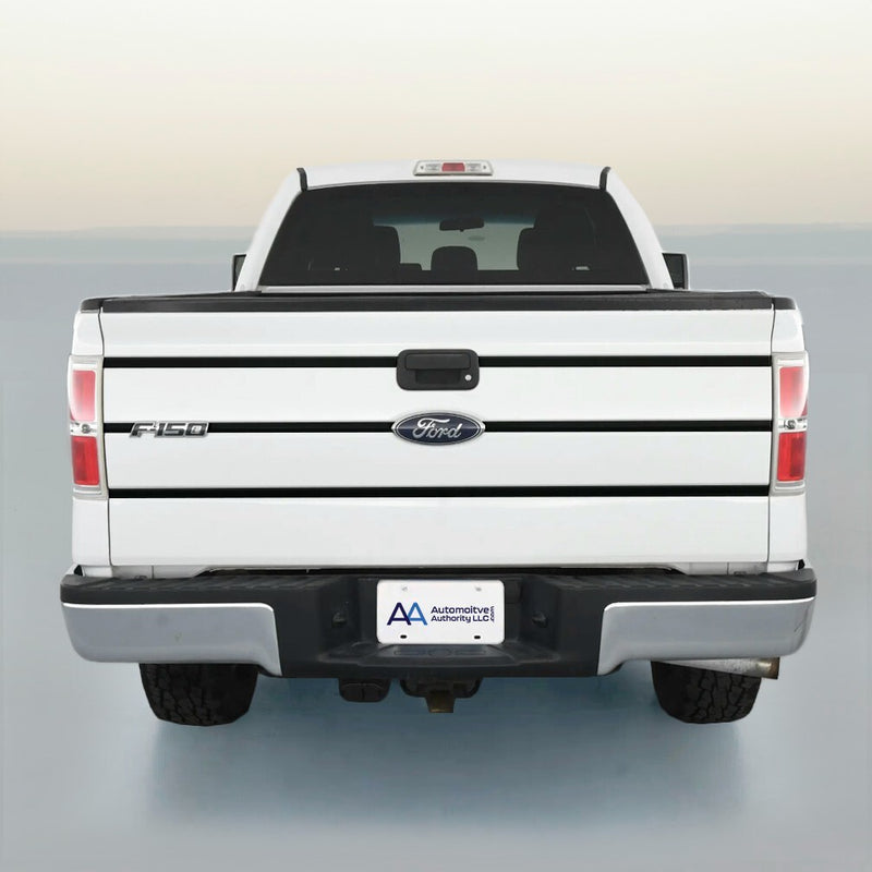 Black Tailgate Trim Molding Inserts for 2009 2014 Ford F150 by Automotive Authority