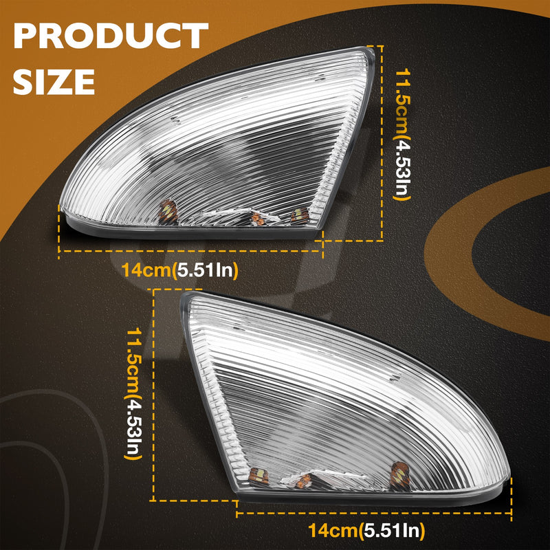 LED Mirror Turn Signal Puddle Lamps for 2009 2018 Dodge Ram 1500 2500 2Pcs