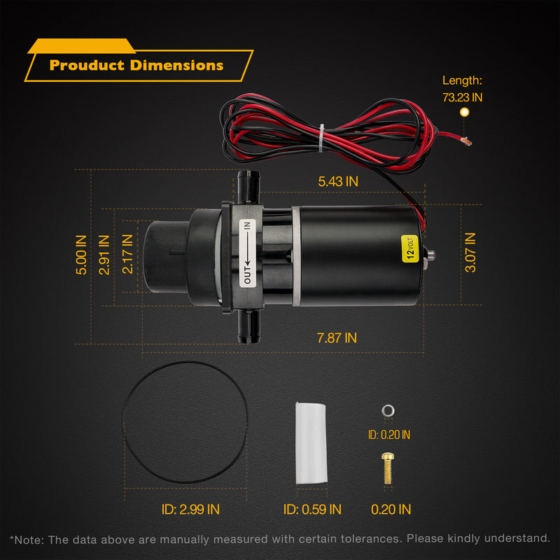 37041 0010 Marine Toilet Macerator Pump Motor Set for Jabsco 37010 Series 12V