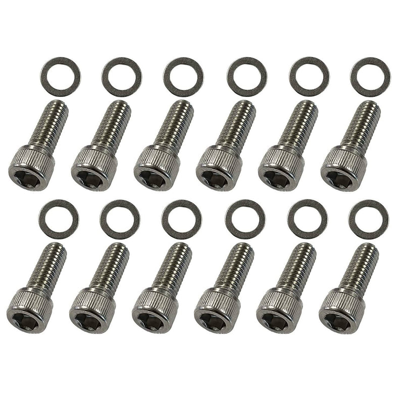 DURAFORCE SBC Stainless Steel Exhaust Header Bolt Kit 1 3/8-16 for Chevy V8 Small Block