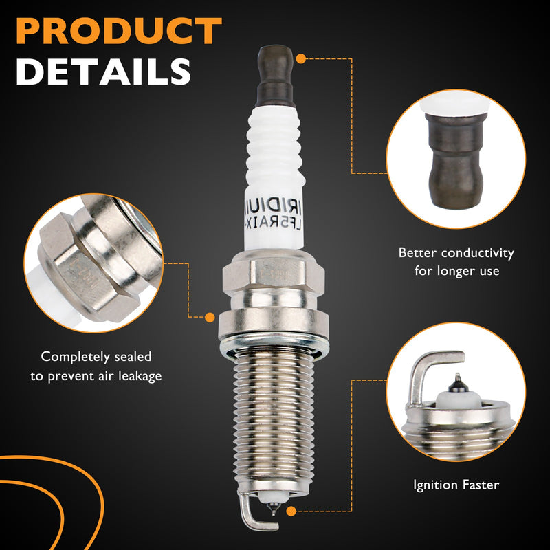 Ignition Coils & Iridium Spark Plug Pack for Kia Sorento Hyundai Tucson 09 13 4