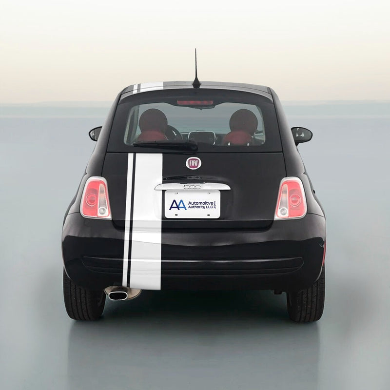 6 Inch Offset Vinyl Rally Stripes Racing Stripe Bonus Install Kit for Fiat 500