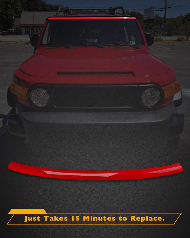 Red Upper Outer Moulding Trim Front Top Windshield for Toyota FJ Cruiser 2007 14