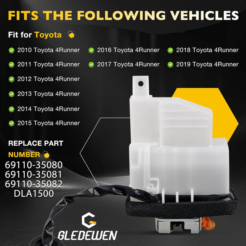 69110-35082 Rear Tailgate Hatch Lock Actuator for Toyota 4Runner 2010 2023 4.0L