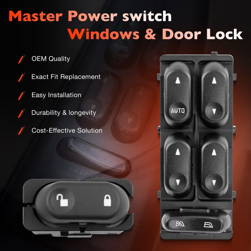 Master Power Window Door Lock Switch for Ford 2002 2005 F250 Excursion Explorer