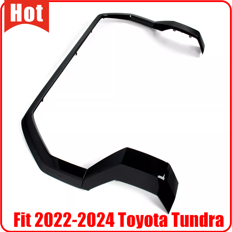 DURAFORCE 3PCS Glossy Black Front Grille Trim Molding Set For Toyota Tundra 2022 2023 2024