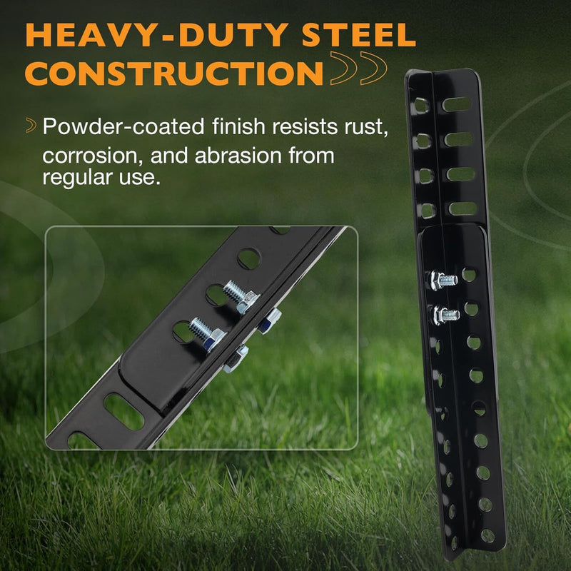 Mower Trimmer Rack Lockable For WalkBehind StandOn And ZTR Lawn Mower Black