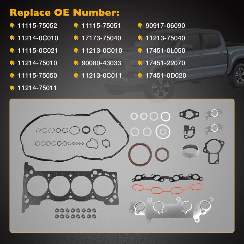 HS26357PT Head Gasket Set for Toyota Tacoma 4Rrunner 2005 20 2694CC L4 DOHC