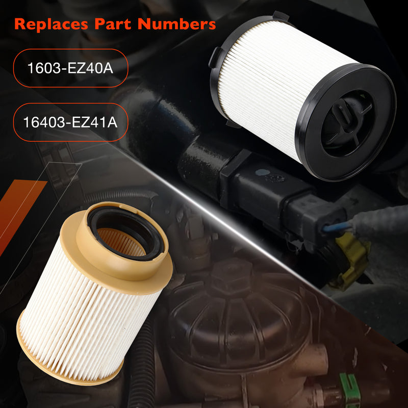 16403-EZ41A Oil Fuel Filter Kit for Nissan Titan XD 5.0L Cummins 2016 2019