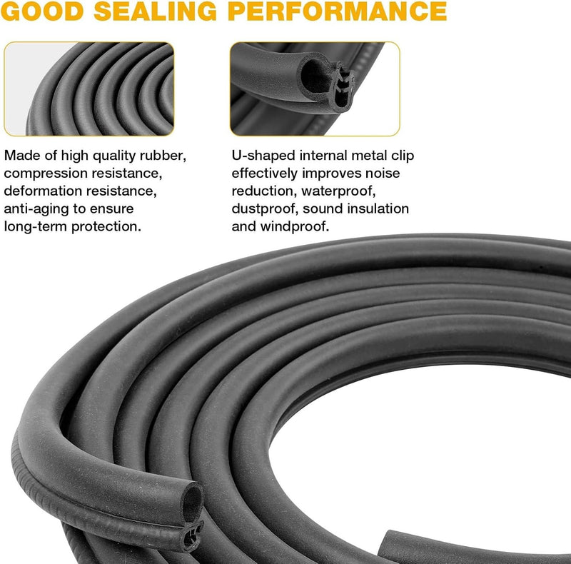 Front Door Weatherstrip Seal For GMC Sierra Chevy Silverado Cadillac 99-07 2Pcs
