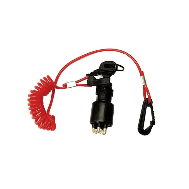 5005801 175974 Ignition Key Switch and Safety Lanyard for Evinrude Johnson OMC