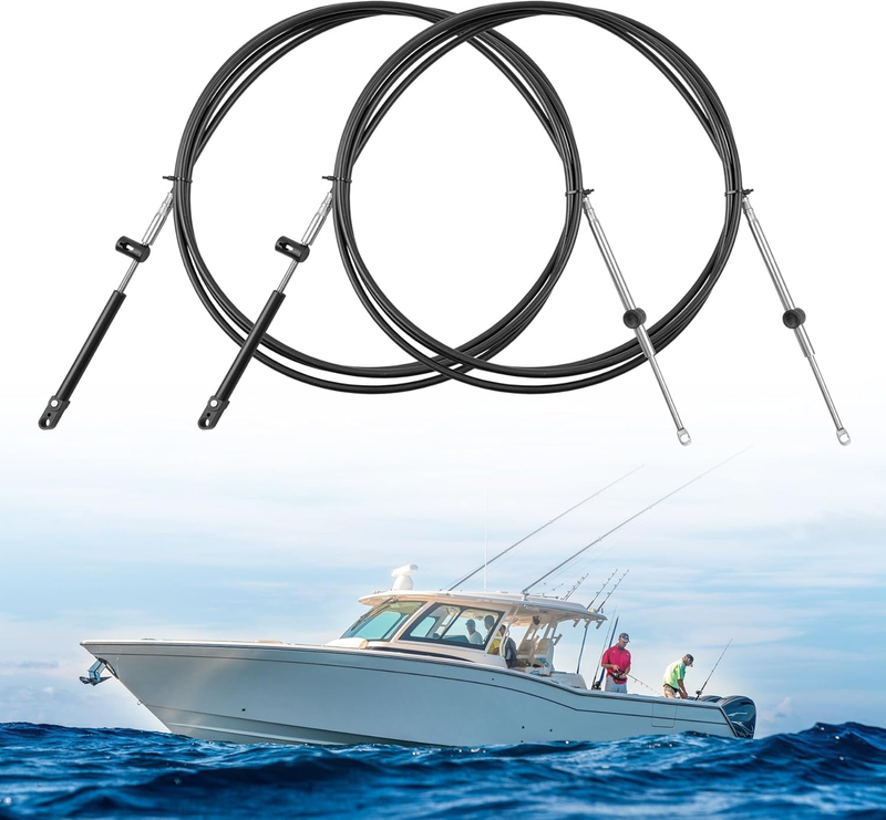 13FT Outboard Throttle Cable Gen I Control Shift Cables For Mercury Mariner 2PCS