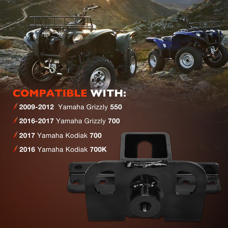 101280 2 Inch ATV Receiver Hitch Adapter for Yamaha Grizzly Kodiak 550 07 23