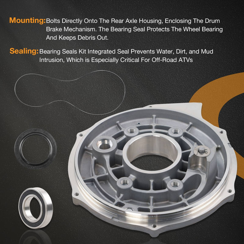 Rear Brake Backing Plate Bearing Seals Kit for Honda Fourtrax TRX300 TRX300FW