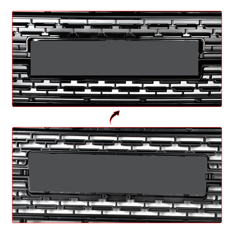 DURAFORCE Front Bumper Grille Black w/Chrome Trim Fit GMC Sierra 2500 HD/3500 HD 2020-2023