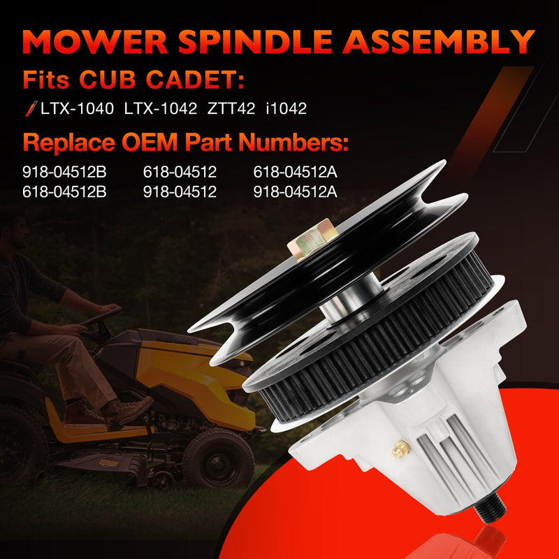 91804512 61804512 42 Inch Deck Spindle For Cub Cadet LTX1040 LTX1042 ZTT42 i1042