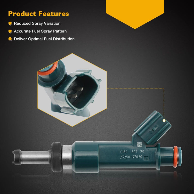 23250-37020 Denso Fuel Injectors for 2010 2015 Toyota Lexus CT200h Prius 1.8L 4x
