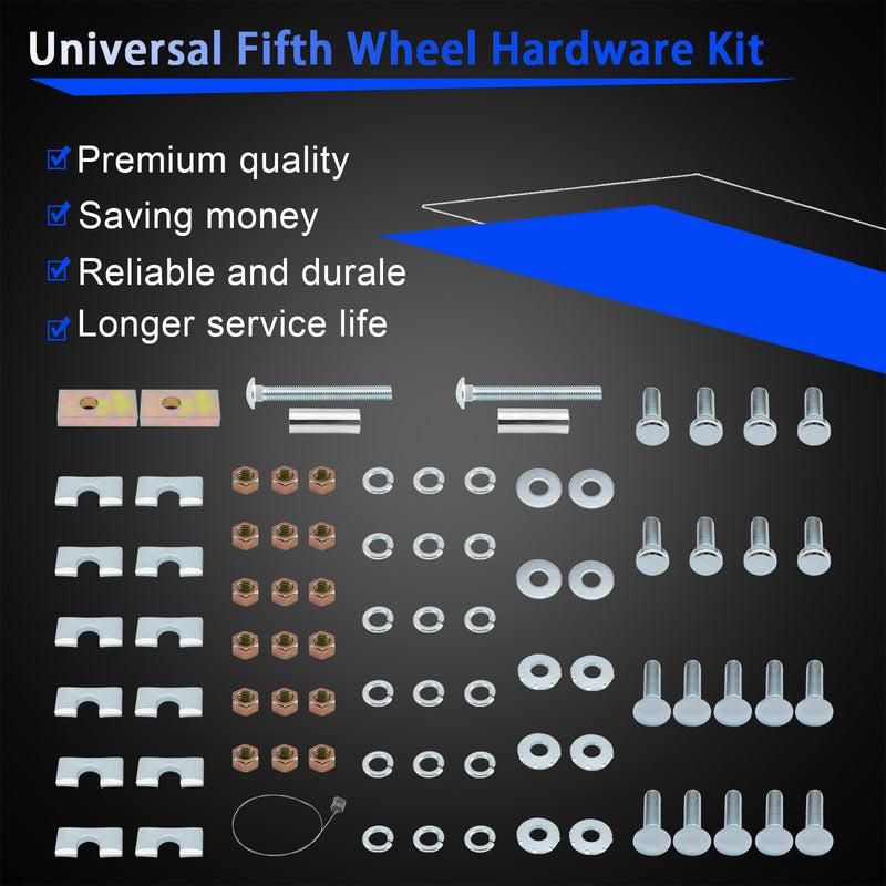 16111 5th Wheel Hitch Rail Hardware Mounting Kit Trailer Hitch Mount for Reese