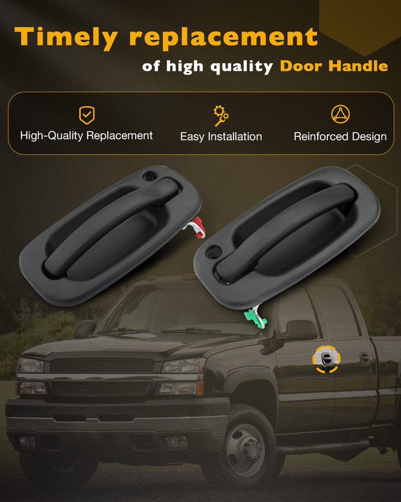Exterior Door Handles Lock Cylinders Keys Set for Chevy for GMC 1999 to 2007