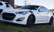 DURAFORCE 4 Inch Dual Fender Stripe Hash Mark Stripe Decal for Hyundai Genesis Coupe
