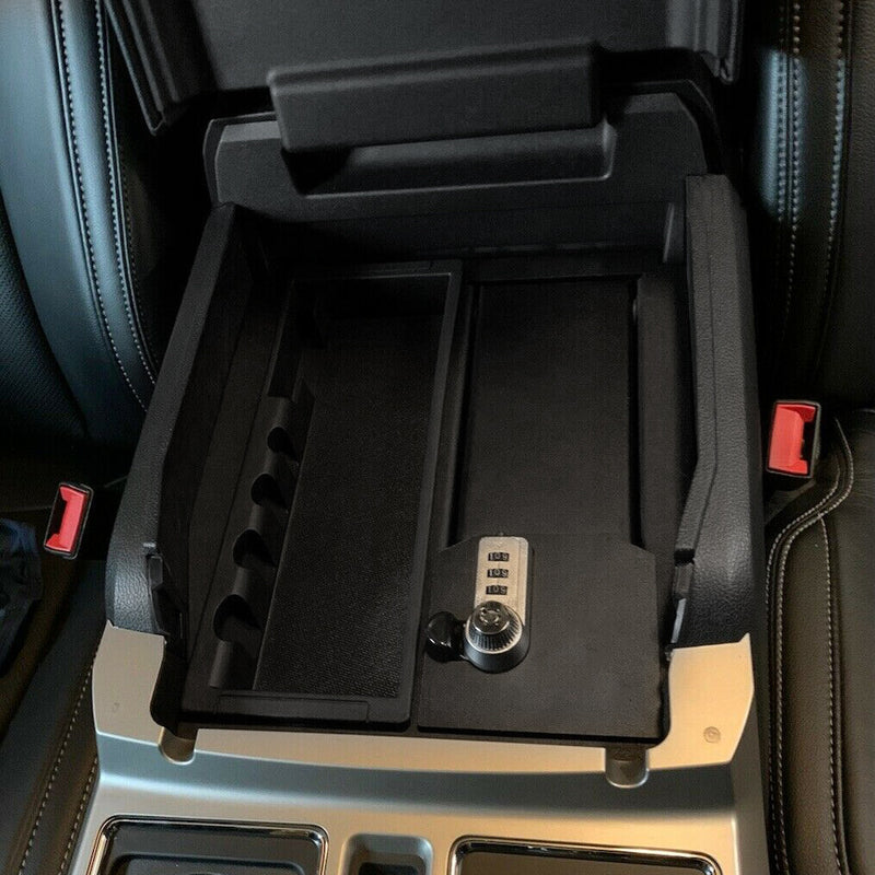Floor Center Console Lock Safe Storage for 15 20 F150 Raptors 17 22 F250 F350