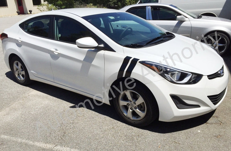 3 Inch Dual Fender Stripe Hash Mark Decal Graphic Kit for Hyundai Elantra